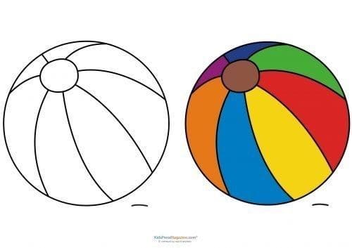 Coloriage d’un ballon à imprimer pour enfant