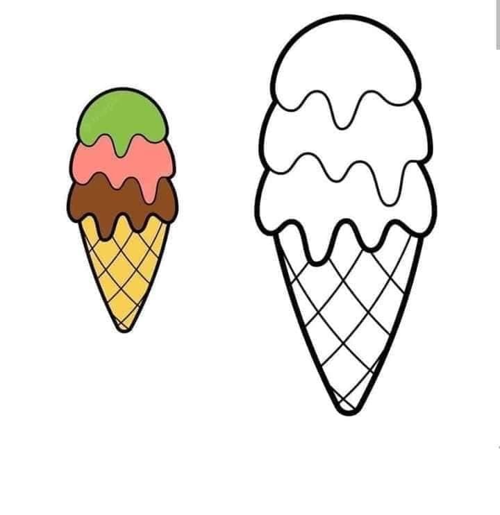 Coloriage d’une glace à imprimer pour enfant