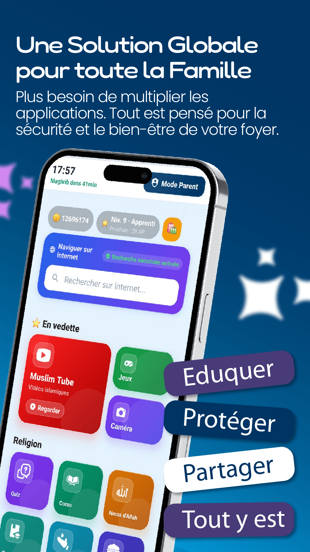 Muslim Guard app home