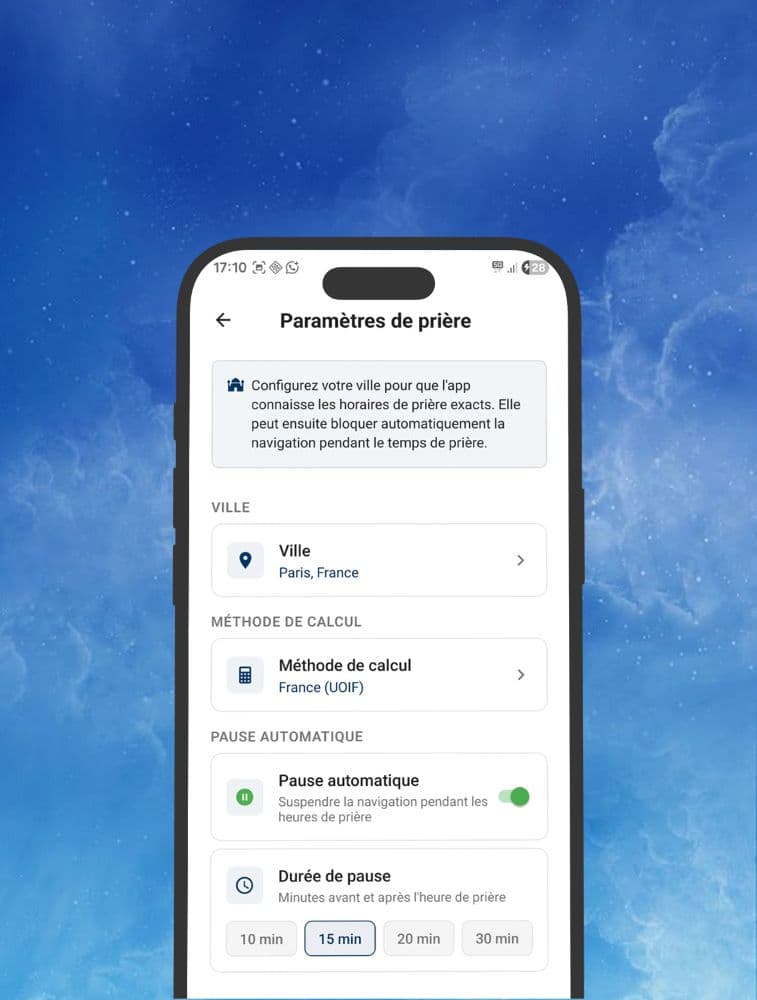 Un téléphone qui respecte les temps de prière