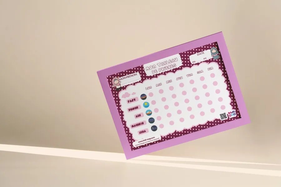 Tableaux de suivi de prière pour fille et garçon – aperçu 2